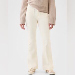 GAP Corduroy '70s Flare High Rise Pants Ivory Beige Size 30